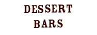 Dessert Bars Menu